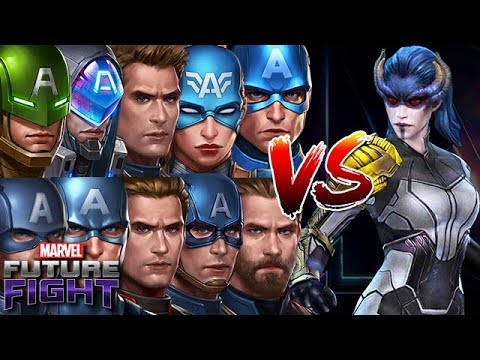 EVERY CAPTAIN AMERICA from WORST to BEST vs PROXIMA! - Marvel Future Fight