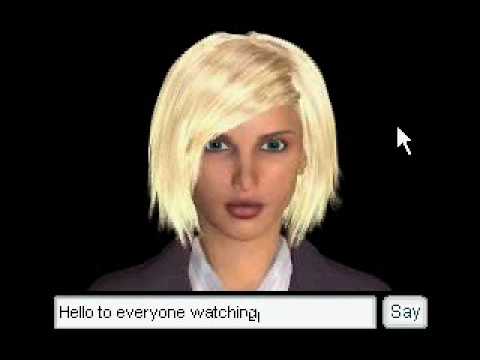 Cool! Awesome virtual woman talks to you with realistic voice