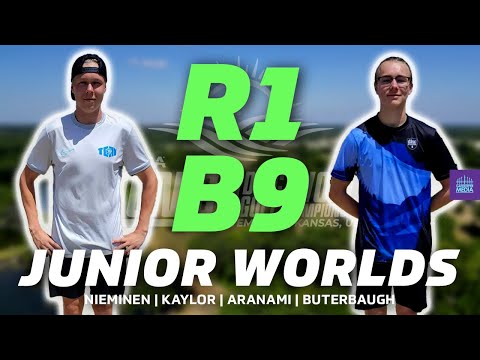 2025 PDGA Junior Disc Golf World Championships | R1B9 | Nieminen, Kaylor, Aranami, Buterbaugh | MJ18