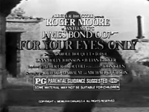 For Your Eyes Only 1981 TV trailer in B & W