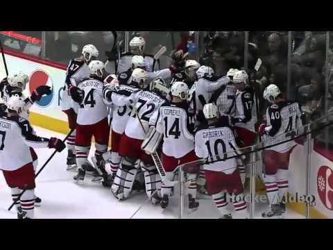 Hilarious call on Nick Foligno's OT goal . Apr 15, 2013
