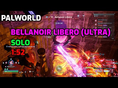 Palworld: Bellanoir Libero (ULTRA) 1min 52s | SOLO | Complete Fight - Default Settings | Sub 2 min.