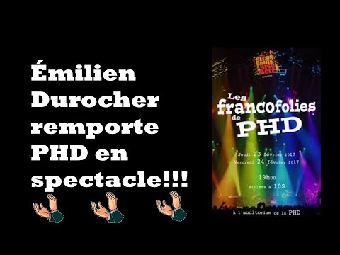 Émilien Durocher remporte PHD en spectacle 2017!!! **Annonce des prix**