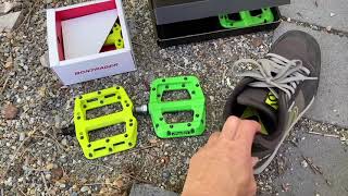 Mountain Bike Platform Pedals, Compact Bicycle Air Pumps and Handlebar Bags Review