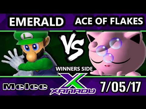 S@X 209 - Emerald (Luigi) Vs. Ace of Flakes (Jigglypuff, Fox) - Smash Melee Tournament - SSBM