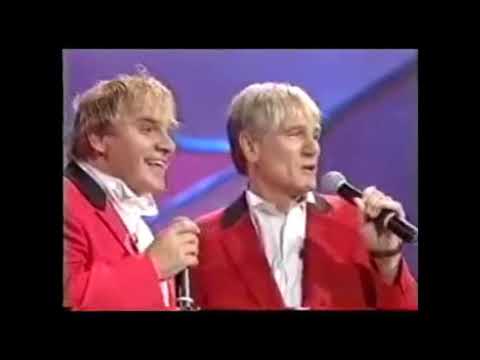 Freddie Starr with  Adam Faith on his show.