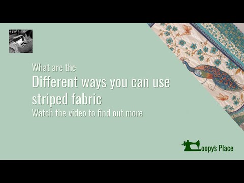 What are the different ways you can used striped fabric