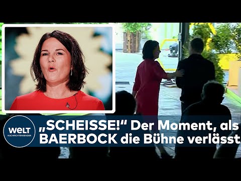 ANNALENA BAERBOCK: "Scheiße!" Der Moment, als die Kanzlerkandidatin der Grünen die Bühne verlässt