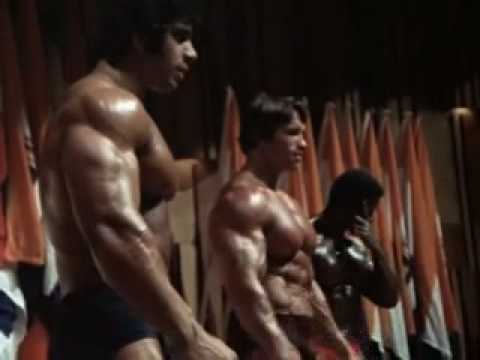 Mr. Olympia 1975 - Arnold Schwarzenegger, with Serge Nubret and Lou Ferrigno