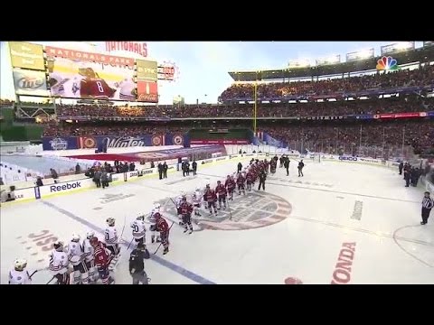 Blackhawks and Capitals shake hands