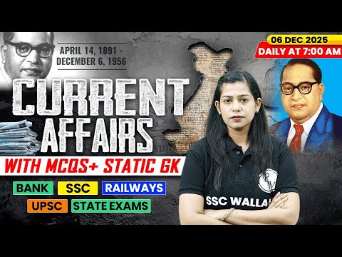 Current Affairs Today | 06 December Current Affairs 2025 | Daily Current Affairs | By Krati Mam