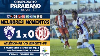 Atlético de Cajazeiras vs Esporte de Patos | Melhores Momentos | 2ª Rodada | Paraibano 2026