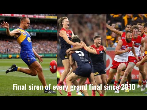 Final siren of every grand final 2010-2021