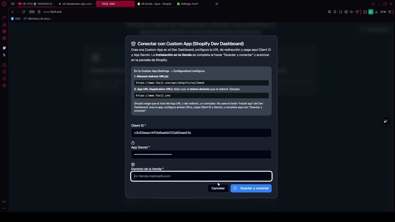 Instalar en Shopify