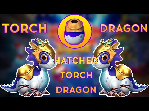I hatched the legendary "TORCH DRAGON" 💎🔦🐉.|Dragon Mania legends
