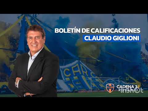 Boletín de Calificaciones San Lorenzo 0 - 1 Rosario Central (Claudio Giglioni en Cadena 3 Rosario)