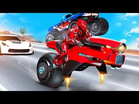 Flying Moto Robot Hero Hover Bike Police Transform Robot Android Gameplay