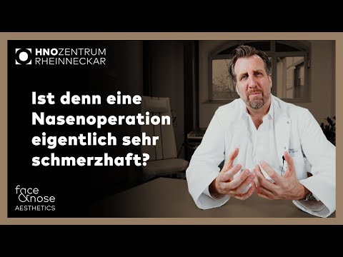 Nasenkorrektur - Frag Prof. Riedel: Ist denn eine Nasenoperation sehr schmerzhaft?