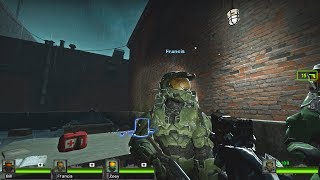 Left4Dead: Halo Master Chief Battles Aliens in No Mercy!