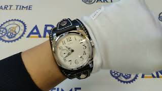 Видео обзор на большой марьяж часов Молния 3602 с арабскими цифрами на ремешке-напульснике ручной работы, кожа КРС