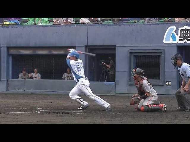 【ファーム】反撃の一打!! ファイターズ・田宮裕涼 ライト線へのタイムリー3ベースヒット!! 2022年8月30日  北海道日本ハムファイターズ 対 読売ジャイアンツ