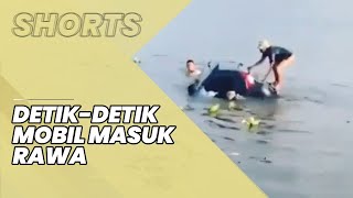 Detik-detik Mobil Avanza Nyemplung di Perairan Rawa, Diduga Pengemudi Tak Kuasai Kendaraan