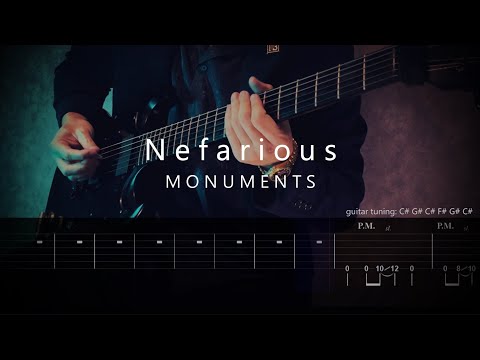 MONUMENTS - Nefarious (Instrumental) (Playthrough)(Guitar TAB)(Guitar cove)(ギター練習用)(ギタータブ譜)