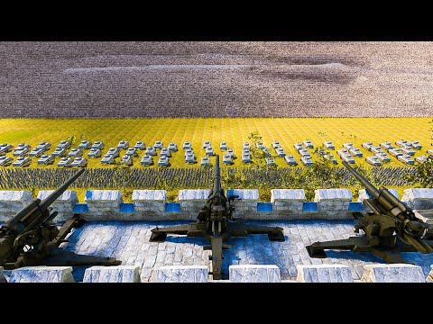 MODERN ARTILLERY FORTRESS VS ZOMBIES - UEBS 2 | BATTLE SIMULATOR 2