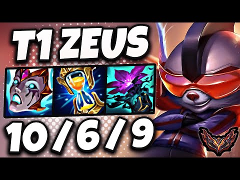 T1 Zeus Rumble vs Gnar [ TOP ] Patch 14.14 Korea Grandmaster ✅