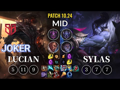 SB joker Lucian vs Sylas Mid - KR Patch 10.24