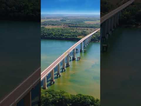 Ponte sobre o Rio Tocantins que liga Pedro Afonso - TO a Tupirama - TO. #tocantins #drone