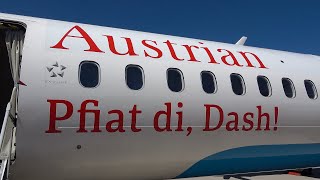 LAST FLIGHT - Austrian Dash 8 Q400 Last Departure &amp; Wing Wave!
