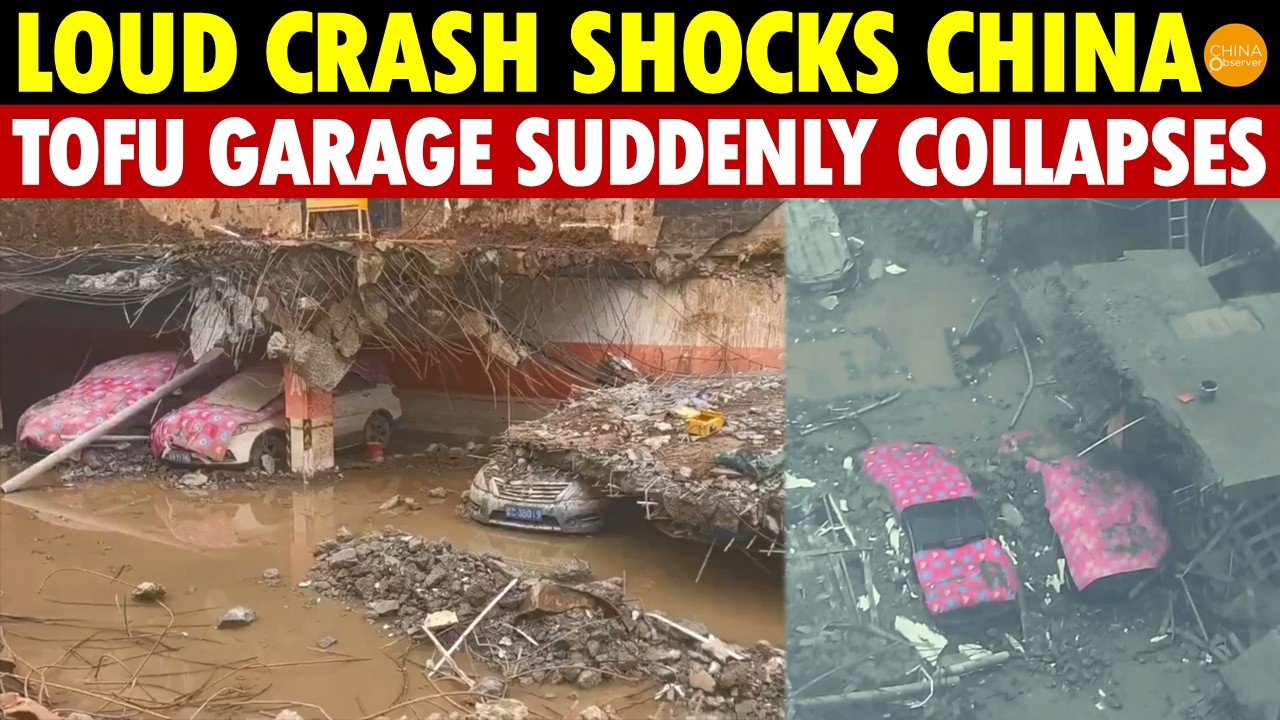 Loud Crash! China’s “Tofu” Garage Collapses: 6 Load-Bearing Columns Removed, 100 Families Homeless