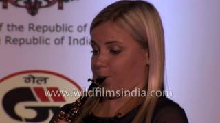 Musical performance by Riga Saxophone Quartet from Latvia