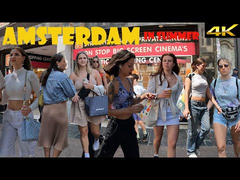 Summer walking in a hot day in Amsterdam. Get many good vibes from Amsterdam 2023