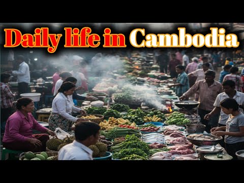 Inside a Cambodia Village Morning Market || Real Local Life at Sunrise 🇰🇭