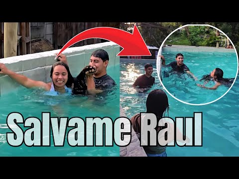 Dani Ahogandose En La Piscina Y Llego Raul Al Rescate