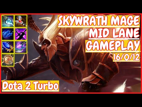 Skywrath Mage 16/0/12 [MID LANE] [Gameplay DOTA 2 Turbo] 7.33