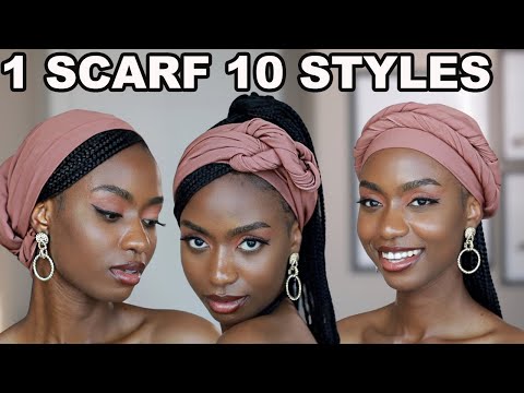 10 QUICK AND EASY WAYS TO STYLE 1 HEADSCARF | HEADWRAP...