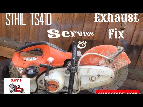 Exhaust Re tapping Fix & A Service On a Sthil TS 410 Disc Cutter   #smallenginenation