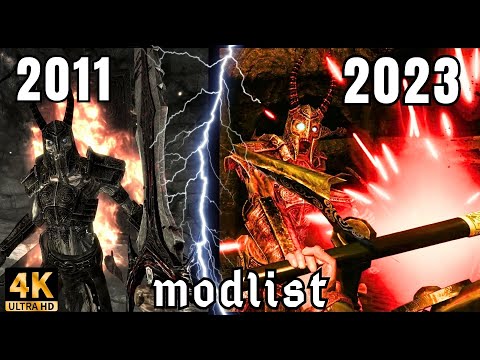 Combat in Skyrim 2011 VS Modded Skyrim 2023 [with modlist] 100 Subscriber!!!