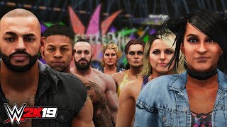 WWE 2K19 Rising Stars Pack Gameplay - Ricochet, Dakota Kai, Lio Rush, etc. (Elimination Match)
