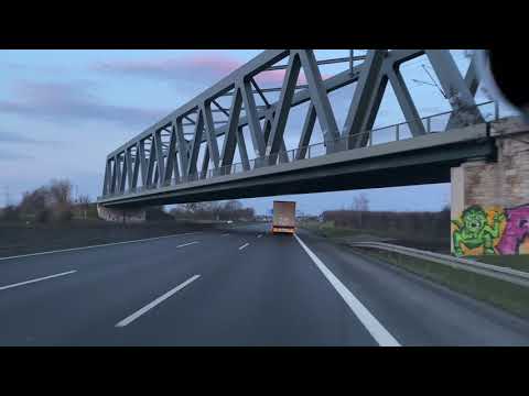 Автобан А2-A1-A45 Rhynern через Kamener Kreuz и Westhofener Kreuz в Hagen