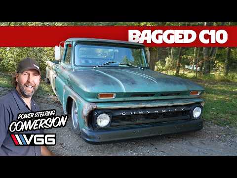 BAGGED C10 Truck Gets Custom Power Steering Conversion! Should be EASY...NOPE.