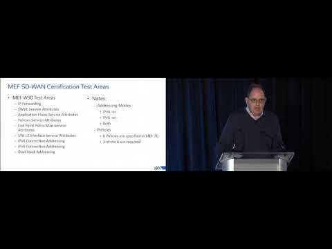 MEF 3.0 Workshop - MEF 3.0 SD-WAN Certification