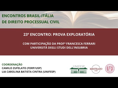 Encontros Brasil - Itália: Prova exploratória – 23º encontro