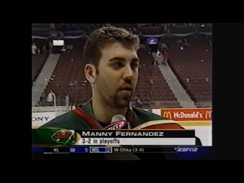 NHL2NIGHT - May 8, 2003 - Minnesota Wild vs Vancouver Canucks highlights- Manny Fernandez