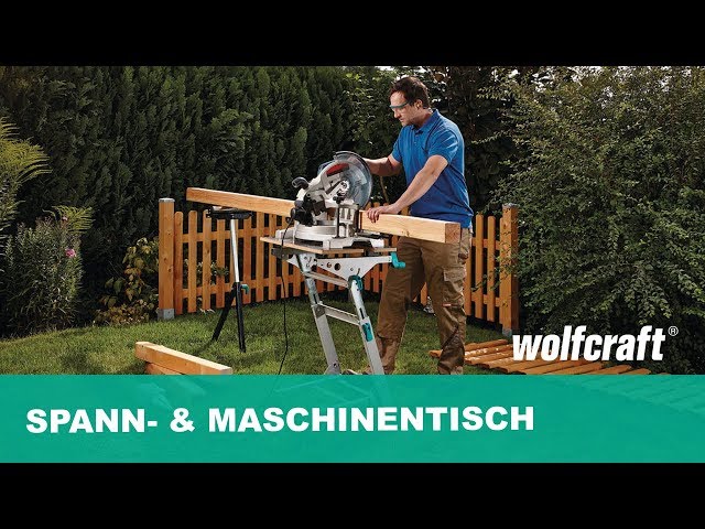 Video teaser for Spann- & Maschinentisch: Vielseitig, höhenverstellbar & rückenschonend | wolfcraft
