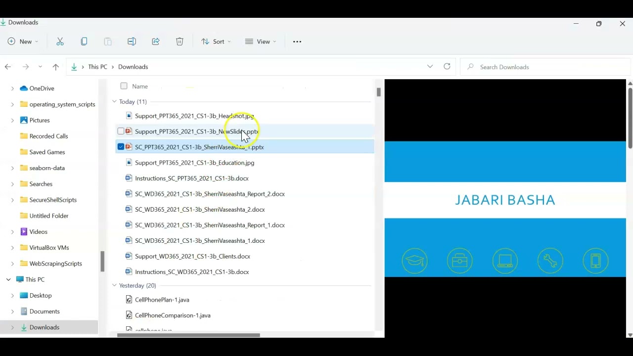 Module 07 | SAM Capstone Project 1B  Powerpoint Chapters 1-3