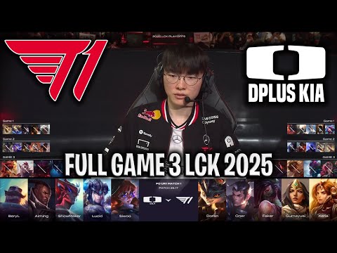 FAKER DEMON KING AKALI!😱 - T1 vs DK GAME 3 LCK 2025 SUMMER PLAYOFFS | T1 vs DPLUS KIA G3 LCK 2025